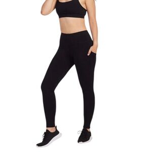 WoolX Piper Tall Pocket Cold Weather Wool Leggings Black Size S